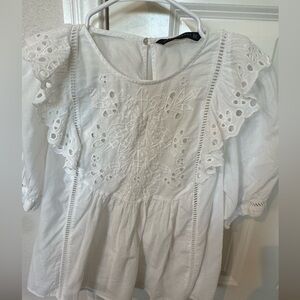 White Eyelet Blouse